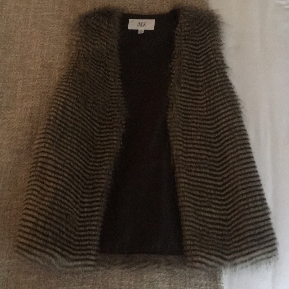 Herringbone fur vest
